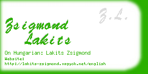 zsigmond lakits business card